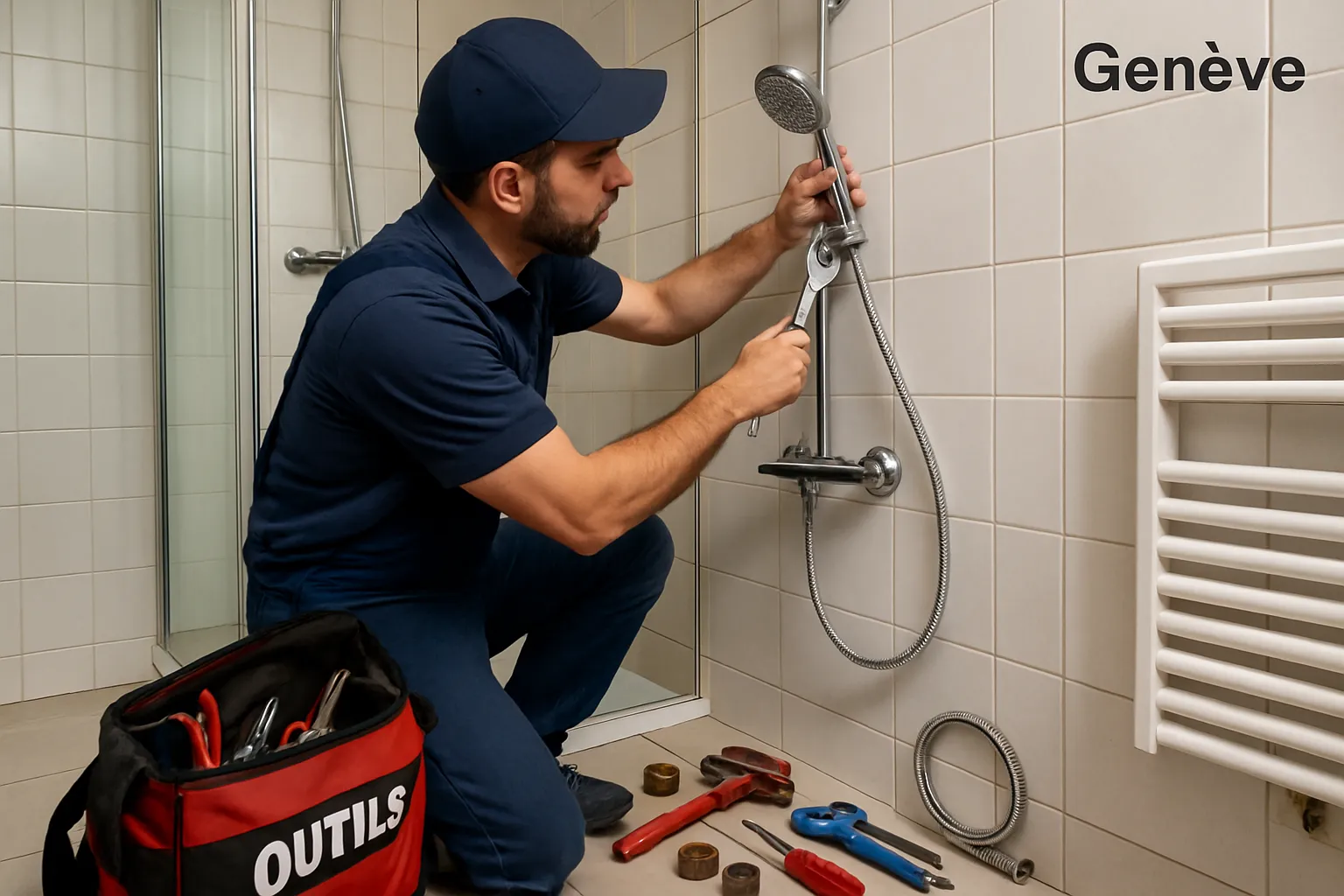 Douche débouchée rapidement